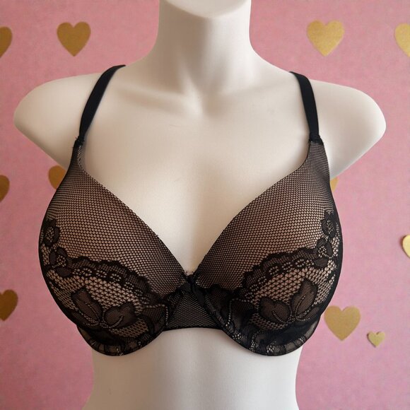 Gilligan & O'Malley Other - Gilligan & O’Malley Lace Push-Up Bra | Black | Size 34DD